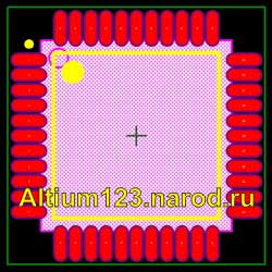 Footprint TQFP-44 for Altium Designer